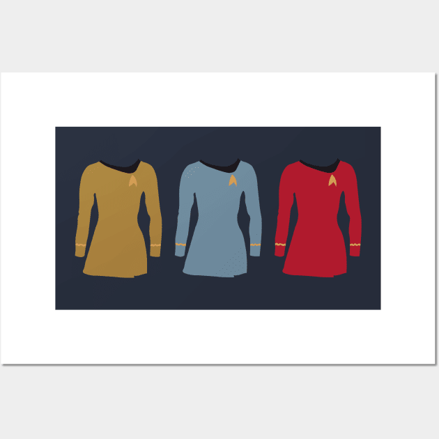 Star Trek Dress Colours Wall Art by AquaMockingbird